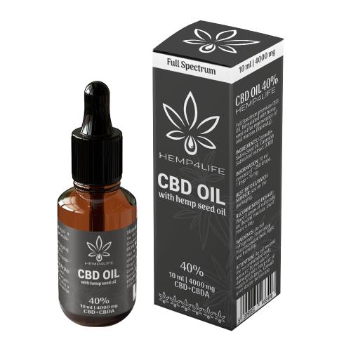 CBD_olaj40%_10ml_D hemp4life 10ml 40% cbd olaj