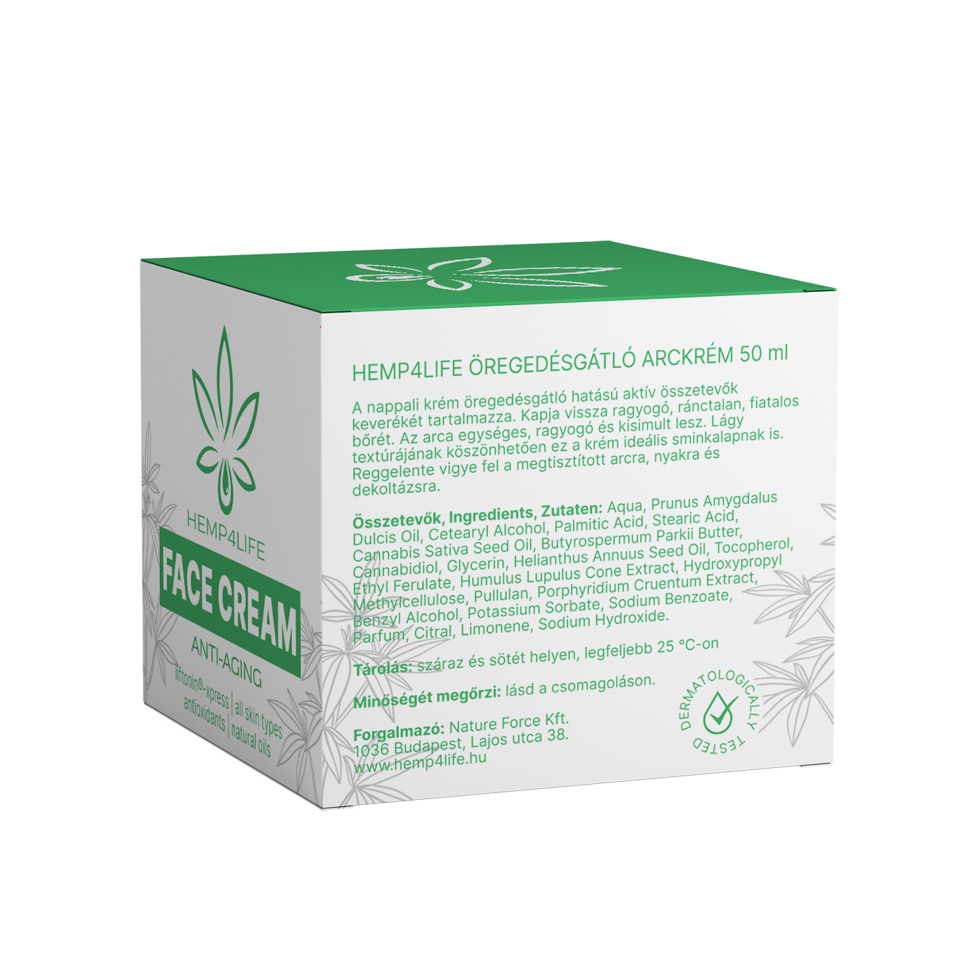 Hemp4Life arckrém (anti aging) 50ml
