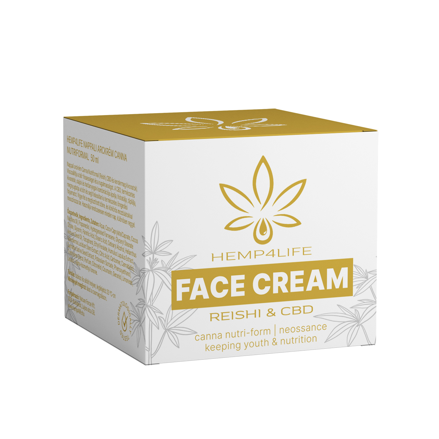 Hemp4Life arckrém (reishi & cbd) 50ml