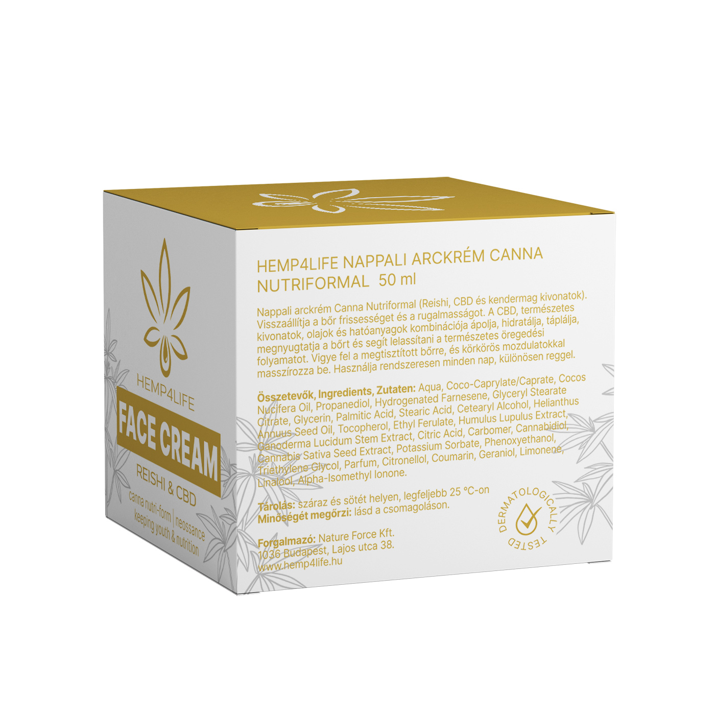 Hemp4Life arckrém (reishi & cbd) 50ml
