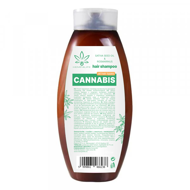 Hemp4Life hajsampon (kannabiszos-rozmaringos) 500ml