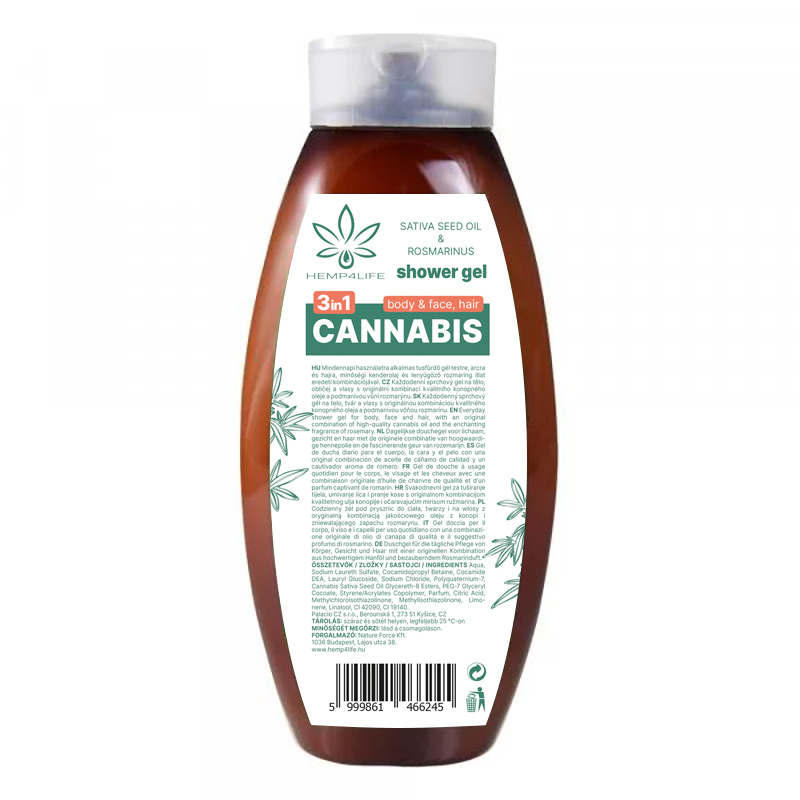 Hemp4Life tusfürdő (kannabiszos-rozmaringos) 500ml