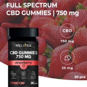 Meliora CBD Gumicukor 25 mg 30 db | 750 mg (Eper)