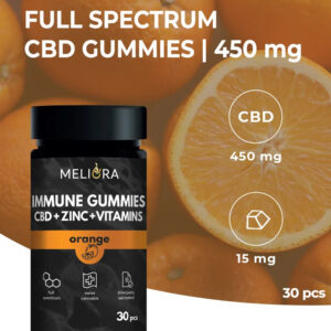 Meliora CBD Gumicukor Immune Gummies 30 db | Narancs
