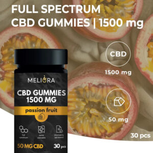 Meliora CBD Gumicukor 50 mg 30 db | 1500 mg (Maracuja)